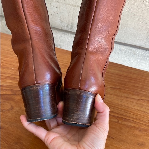 🇦🇷 La Curtiembre Leather Tall Boots with wood heel - Picture 6 of 9